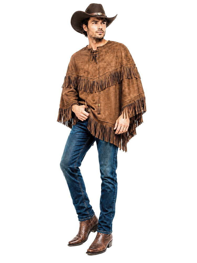 Poncho a franges mixte 4