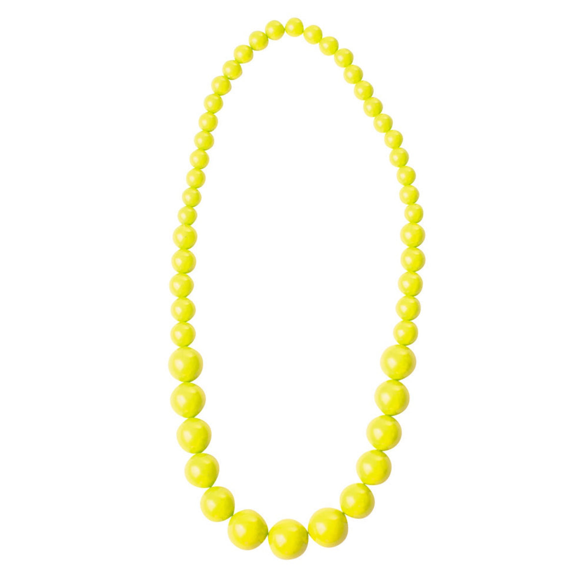 COLLIER PERLE NEON JAUNE