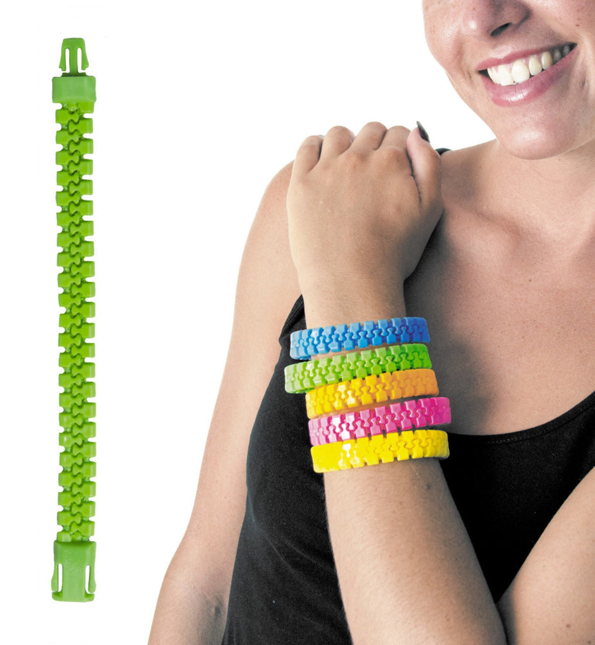 BRACELET ZIP VERT