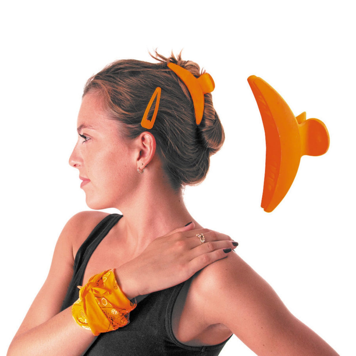 PINCE A CHEVEUX NEON ORANGE