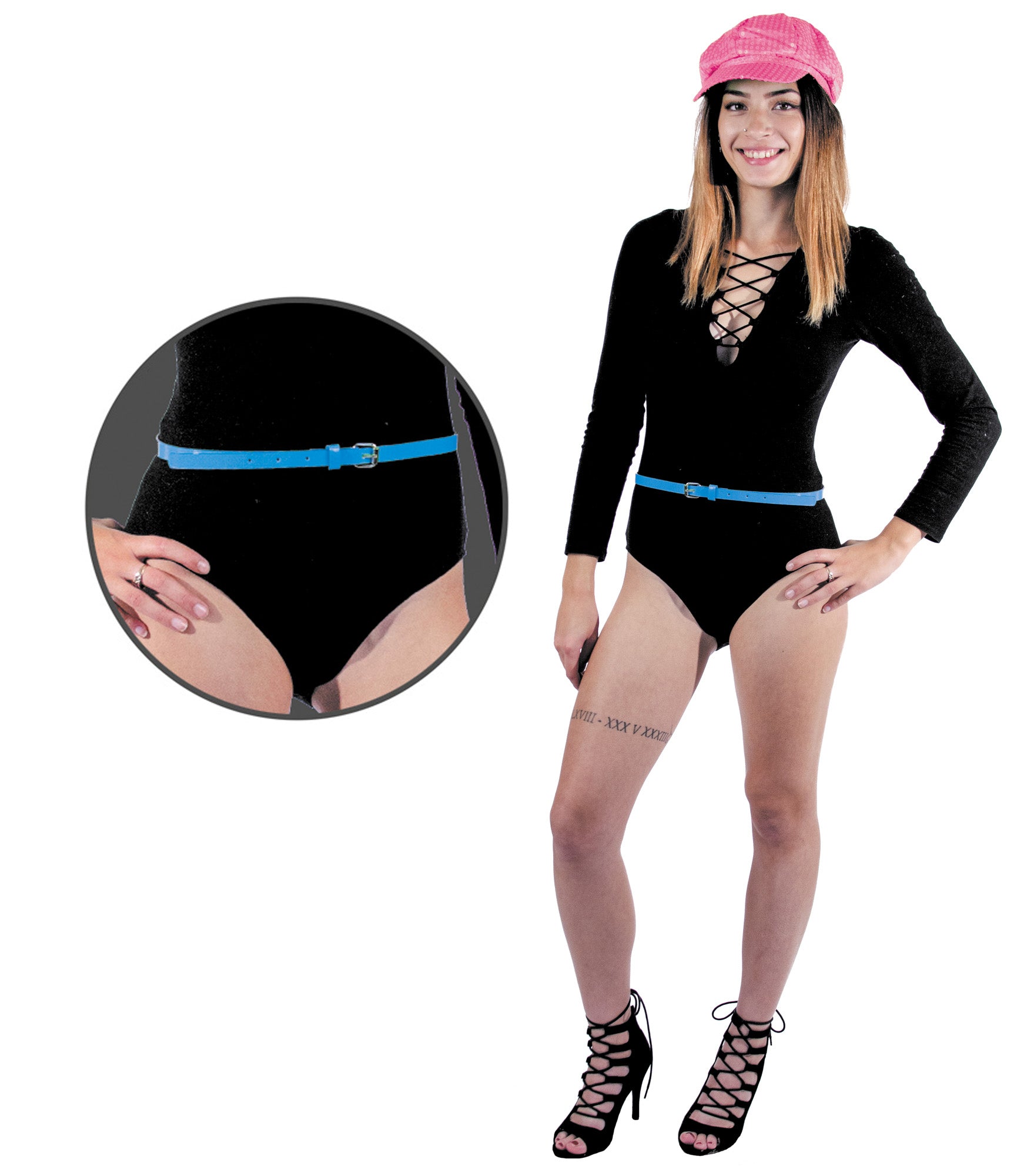 CEINTURE FLUO BLEUE