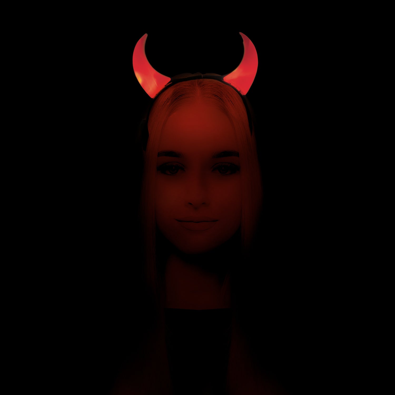 SERRE TÊTE CORNE DIABLE ROUGE LUMINEUX