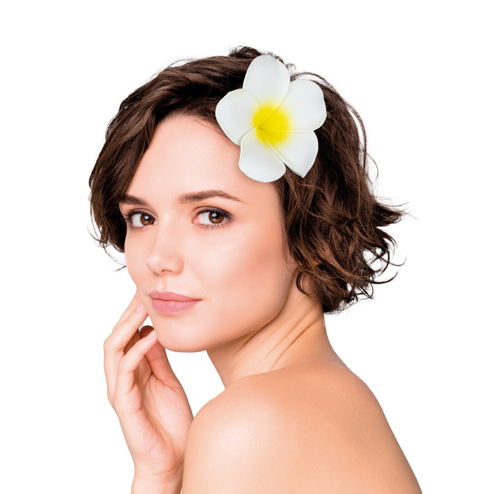 BARRETTES FLEURS DE FRANGIPANIER X 2