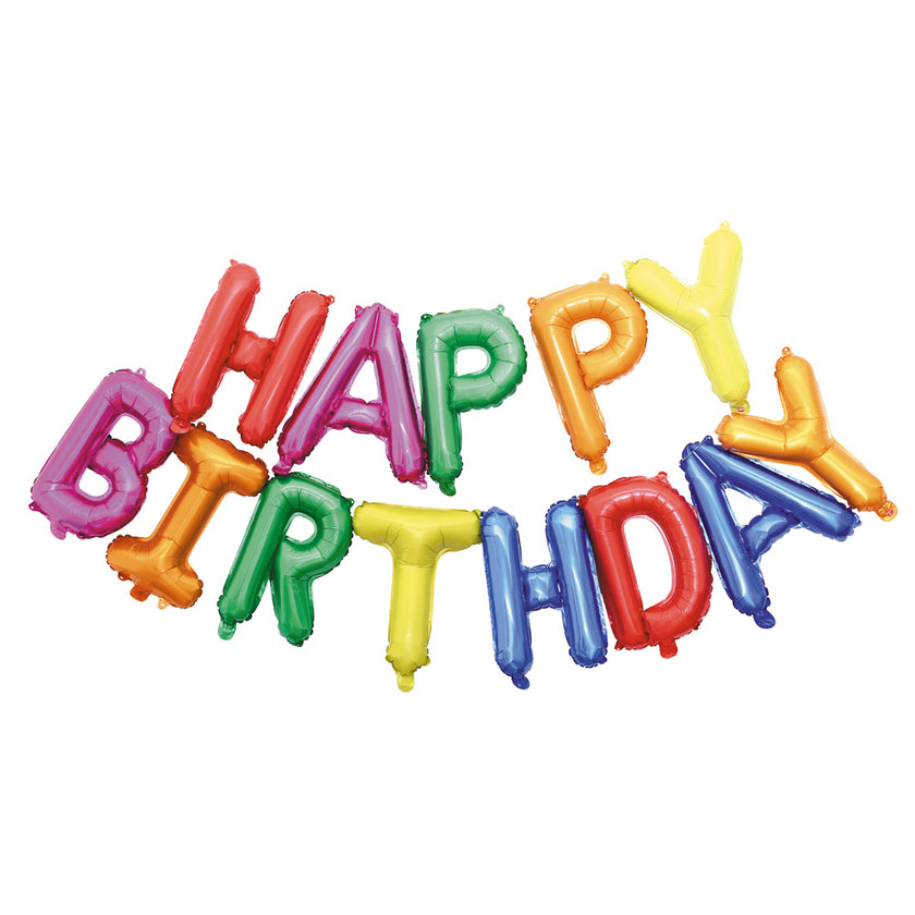 BALLONS MYLAR HAPPY BIRTHDAY MULTI