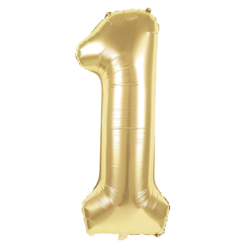 BALLON MYLAR CHIFFRE 1 OR 86CM
