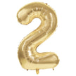 BALLON MYLAR CHIFFRE 2 OR 86CM