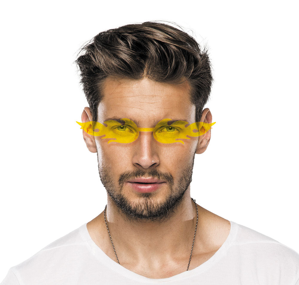 LUNETTES FLAMMES JAUNE