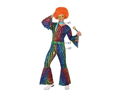 combinaison disco multicolore 3pcs homme