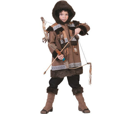 déguisement enfant d'esquimau brun