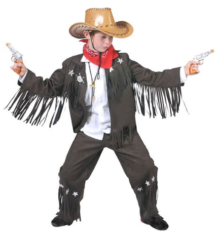 veste & pantalon de garçon cowboy marron