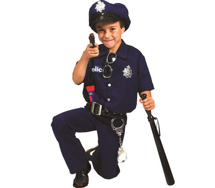 déguisement de policier bleu enfant