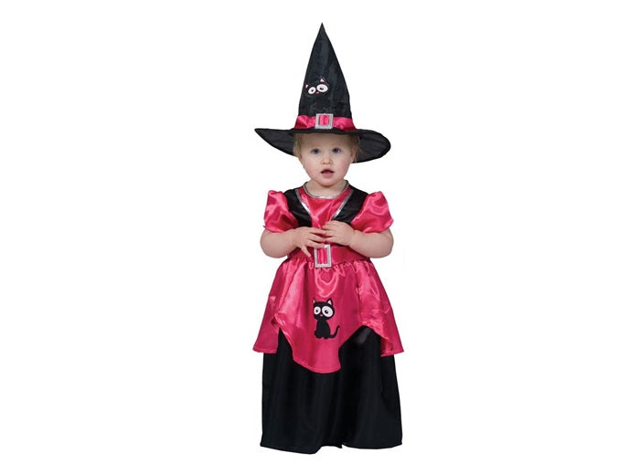 déguisement de sorcière rose noir enfant
