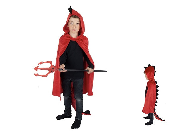 cape peau de dragon rouge taille unique enfant