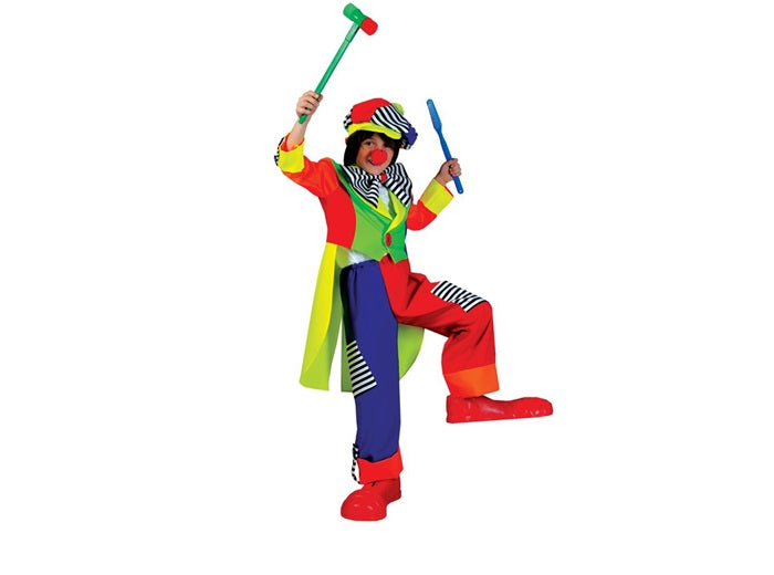 déguisement de clown multicolore garçon 4pcs
