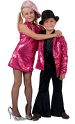 tunique disco pour fille à sequins fuchsia