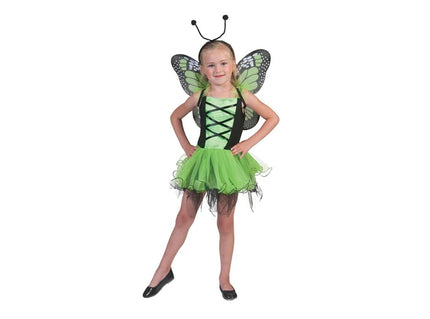 déguisement d'elfe fée papillon vert 3pcs enfant 3-5 ans