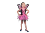 déguisement d'elfe fée papillon rose 3pcs enfant 8-12 ans