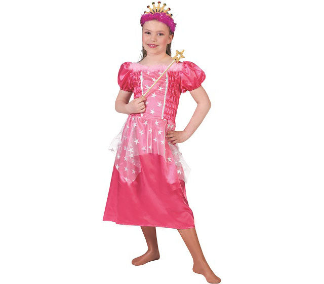 robe de princesse rose avec étoiles fille