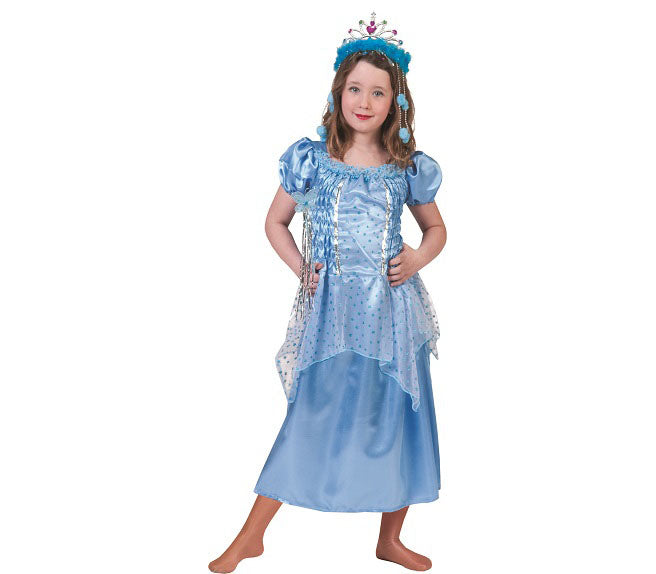 robe de princesse avec étoiles bleu fille