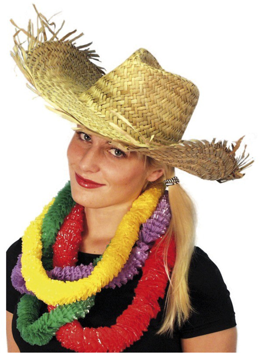 Chapeau hawaïen en paille