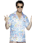 Chemise hawaïenne bleu pour homme