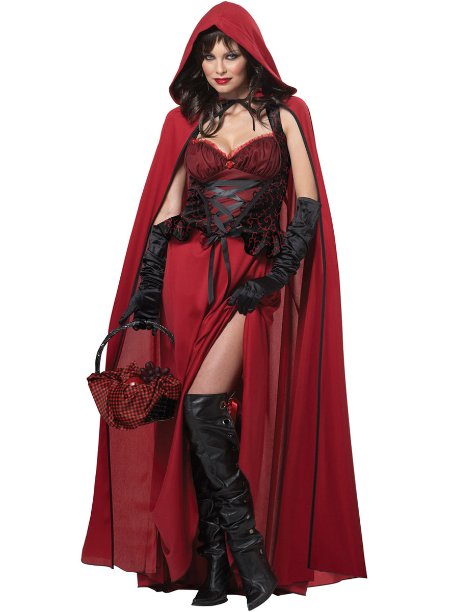 Déguisement Petit Chaperon Rouge obscur femme