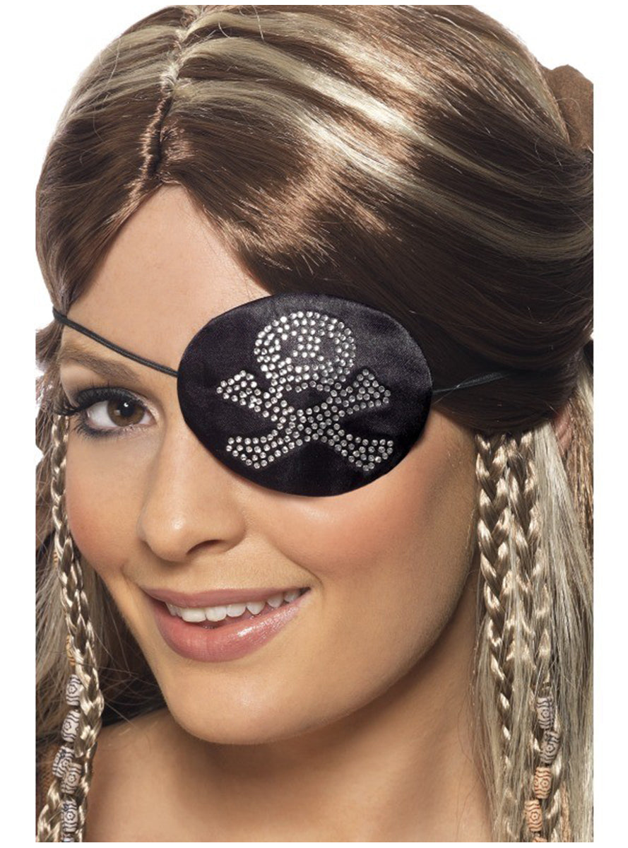Cache-œil de pirate avec strass