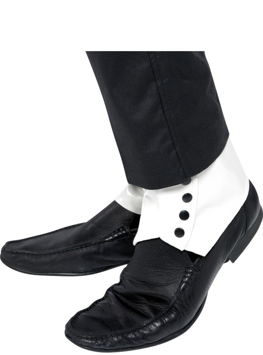 Collants blancs des boutons noirs