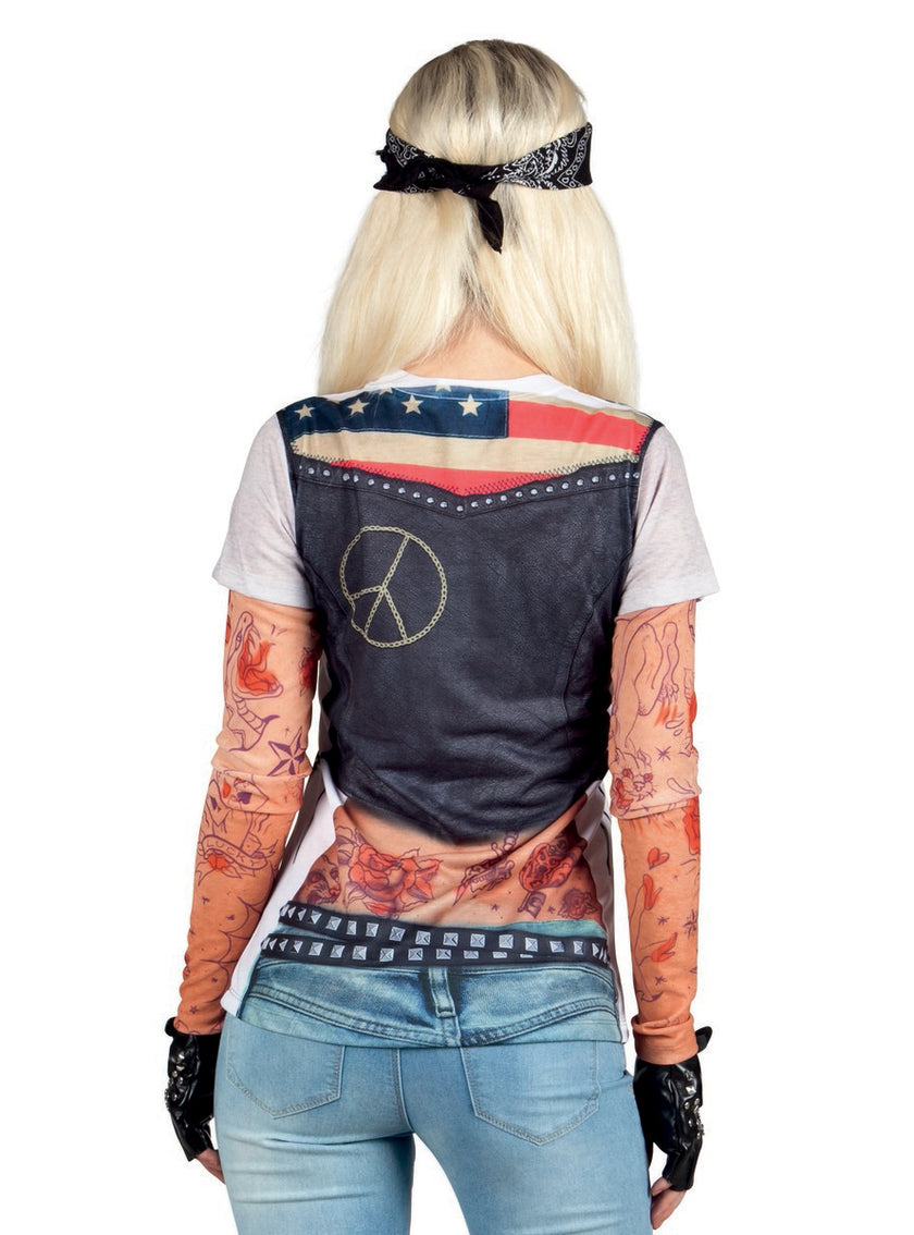 T-shirt motarde sexy femme