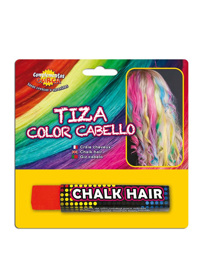 Craie cheveux rouge
