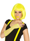 Gant en résille jaune fluo