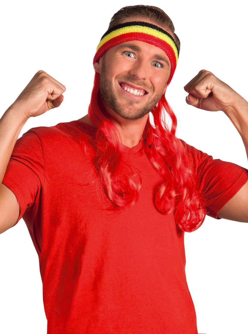 Bandeau sportif Belgique avec cheveux