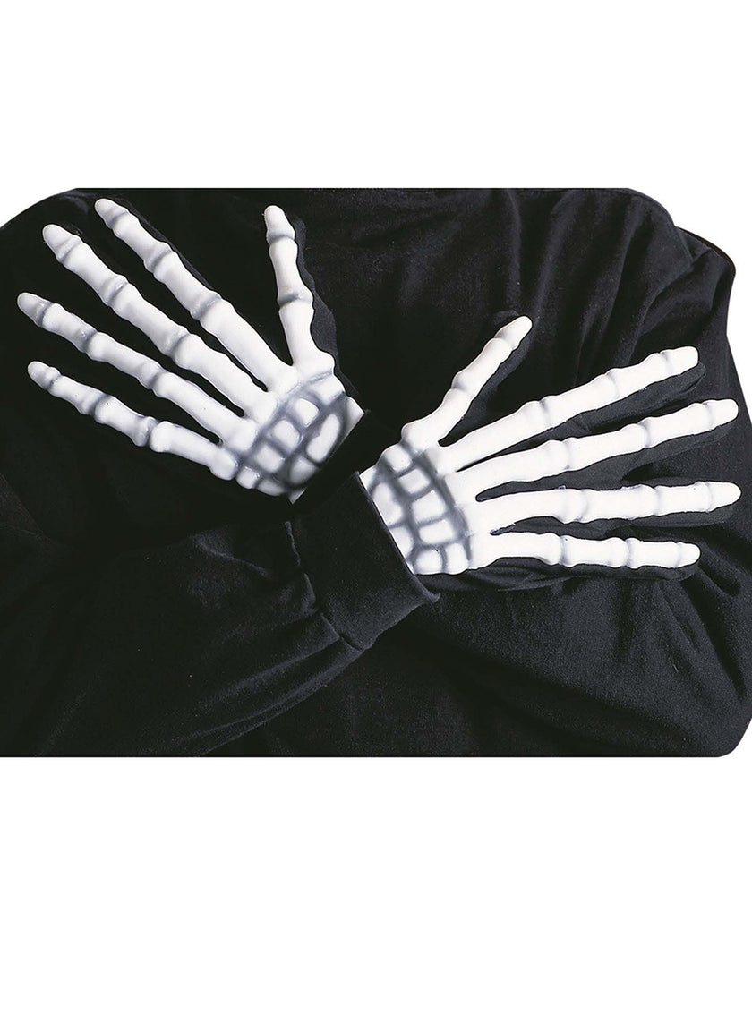 Gants de squelette avec reliefs fluorescents