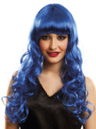 Perruque bleue longue femme