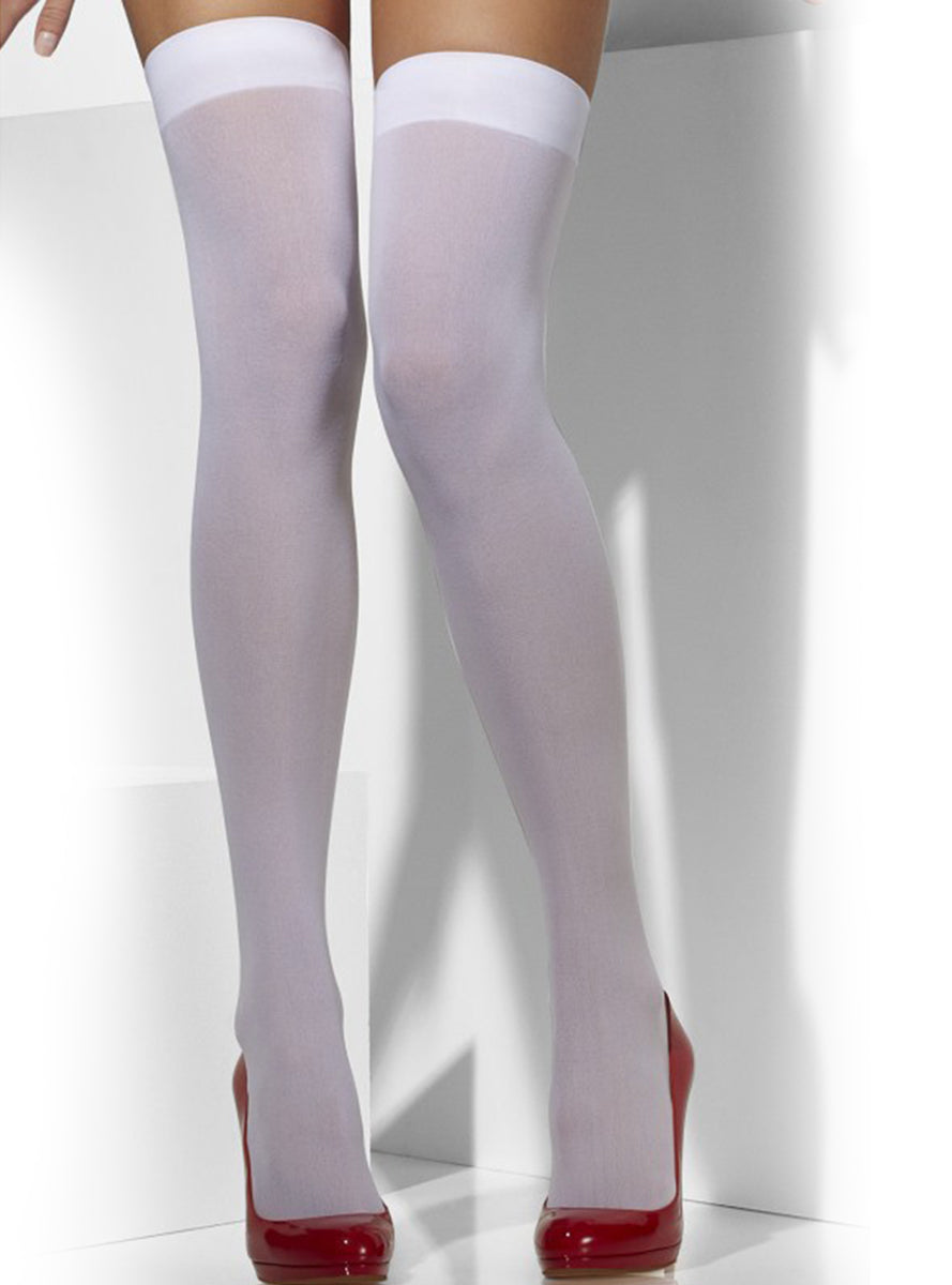 Bas opaque blanc