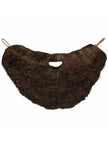 Barbe touffue châtain avec moustache