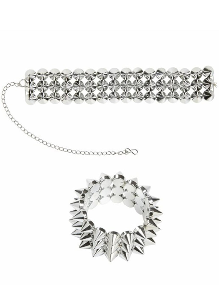 Collier et bracelet à pics