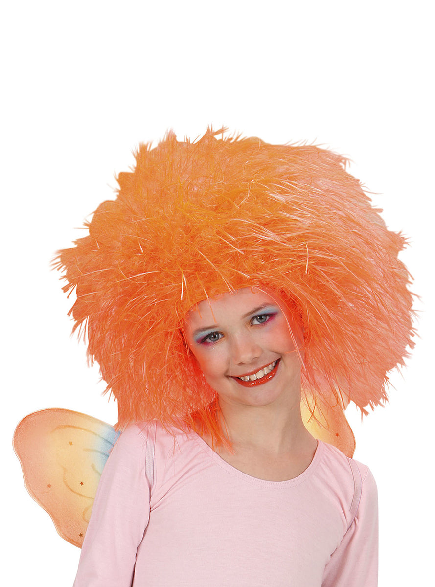 Perruque fée orange fille