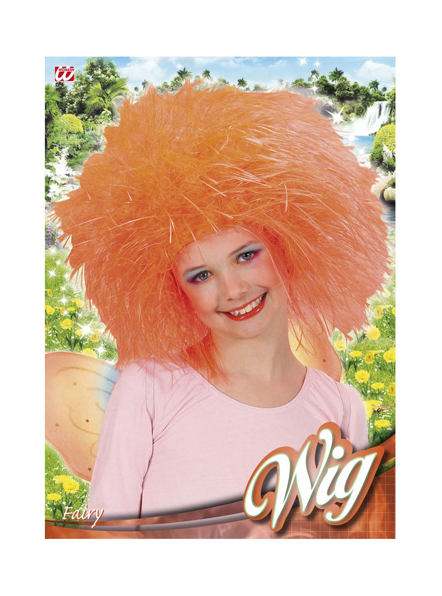 Perruque fée orange fille