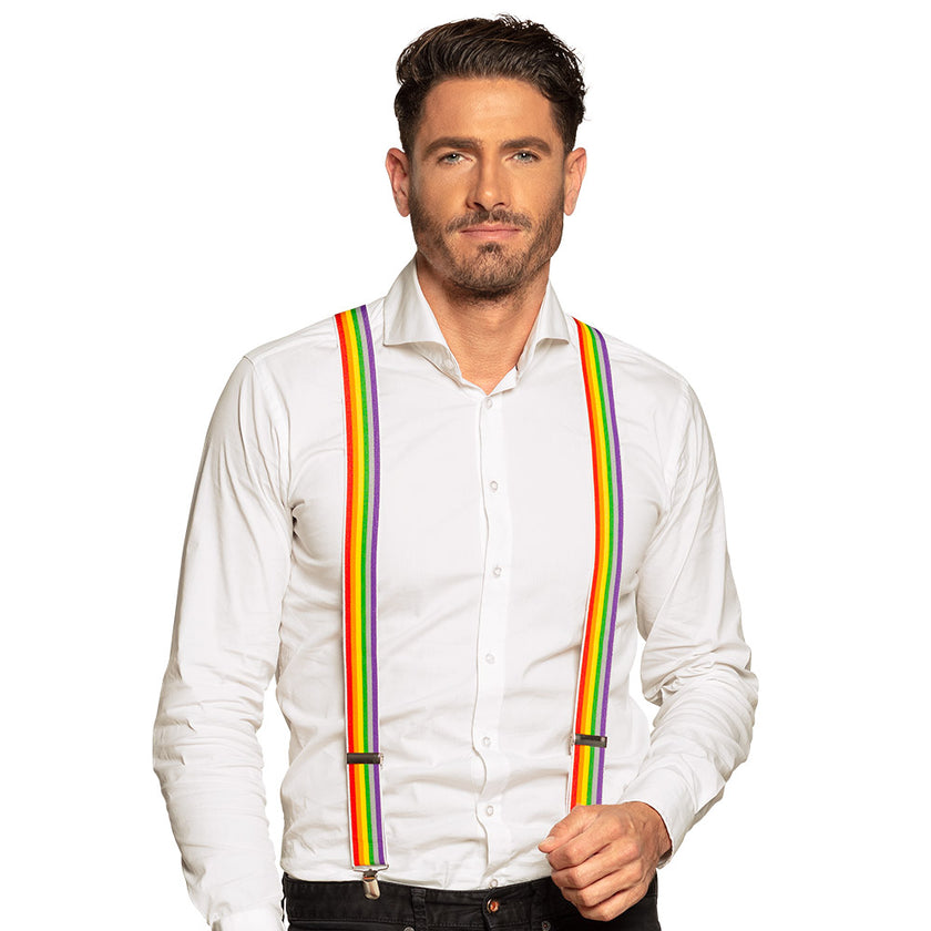 Bretelles arc-en-ciel adulte
