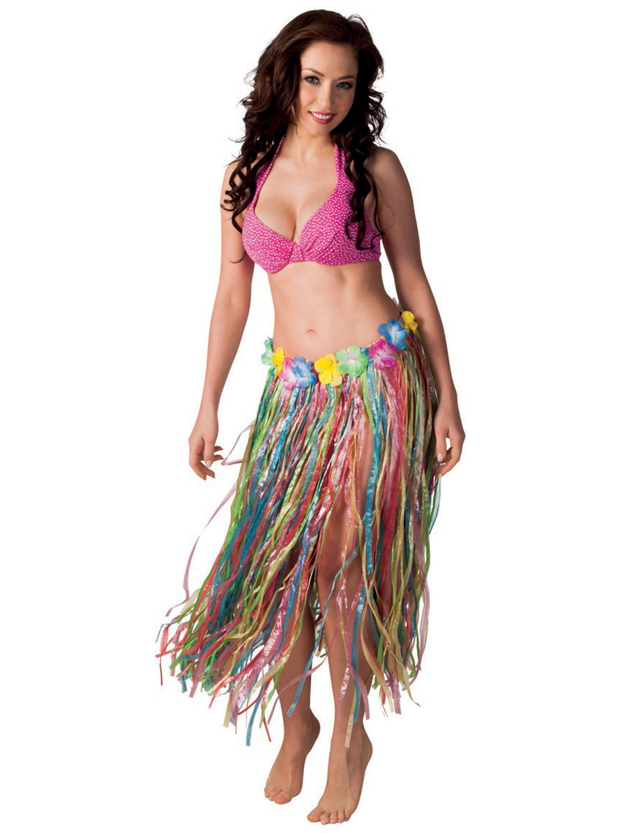 Jupe hawaïenne multi couleur femme