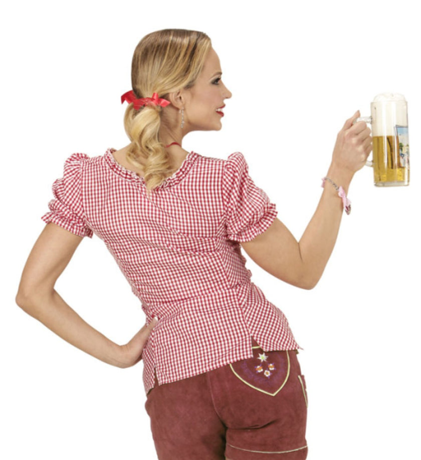 Chemise Oktoberfest à carreaux femme