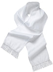 Écharpe blanche satin adulte