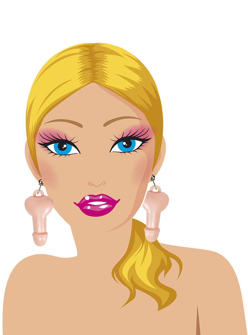 Boucles d'oreilles zizi femme