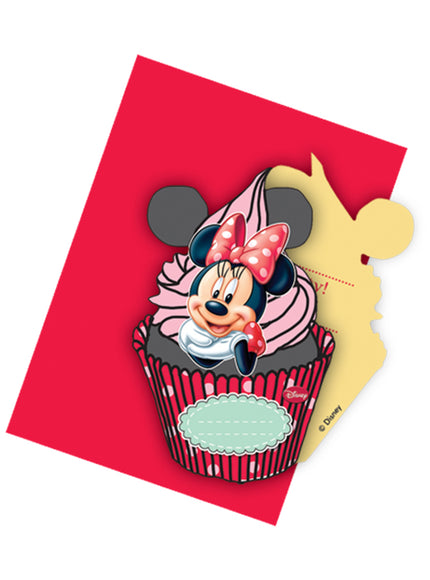 6 invitations Minnie Café