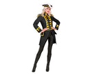 veste noire luxe avec galons or femme