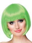 Perruque verte fluo courte femme