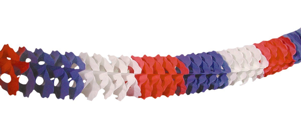 Guirlande tricolore bleu, blanc et rouge