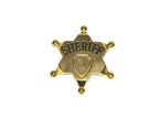 étoile de shériff métal or 7.5cm