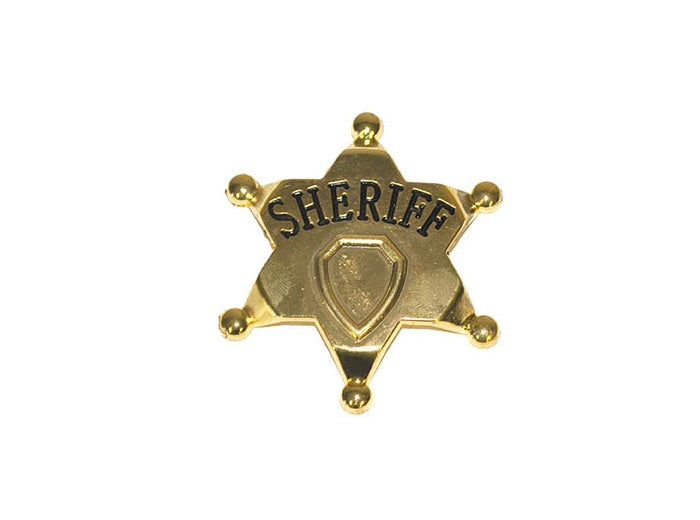 étoile de shériff métal or 7.5cm